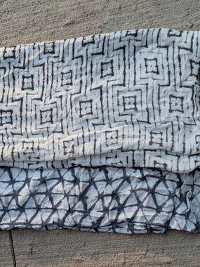 Aden + Anais Swaddle Blankets Lot of 2 Black White Geometric NWOT 48x48in